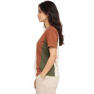 T-shirt uni pour femme en coton premium, coupe confortable, tissu respirant, design léger pour un usage quotidien décontracté - Product Image 2