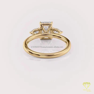 Anillo de compromiso de moissanita más vendido para mujer, con diseño de lujo y artesanía fina, disponible para la venta - Product Image 5