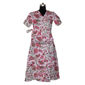 Beautiful Cotton Kimono Dress Bath Robe Kimono Hand Block Printed Cotton Kimono <b>Shower</b> Robe Cotton Robe - Product Image 3