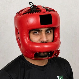 Casque de boxe - Protection de tête professionnelle pour le sparring et l'entraînement - Fermeture à lacets réglable - Rouge - S/M/L/XL - Product Image 2