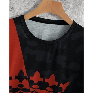 Camiseta gráfica de diseñador para hombre, cuello redondo, manga corta, estampado Drippy, estilo casual urbano. - Product Image 4