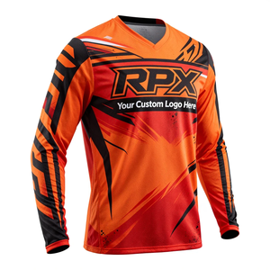 Jersey de Motocross Personalizado con Logotipo Reversible, Talla Grande, Spandex/Poliéster, Secado Rápido, para Motociclismo Todoterreno - Product Image 3