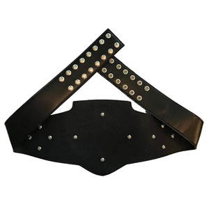 Cinturón de Campeonato Negro con Corona de Laurel Dorada y Diseño de Estrella, Hebilla de Aleación con Impresión por Transferencia de Calor, Unisex - Product Image 4
