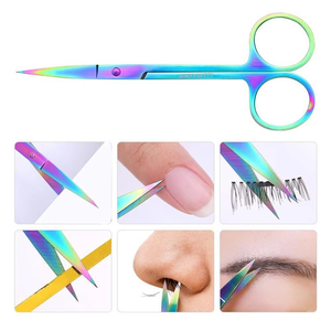 Customized Stainless Steel Curved Sharp Beauty Manicure Pedicure Scissor Nail <b>Edge</b> Sticker <b>Cutters</b> Eyebrow Scissors Right-Handed - Product Image 5