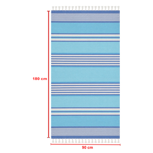 Serviette Fouta à rayures, design attrayant, nouvelle collection, serviette de hammam écologique, 100% OEM, serviette de plage, fabricant indien - Product Image 4