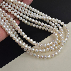 Collier de perles d'eau douce Akoya naturelles de Zhuji, 6-7 mm, perles semi-finies à forte luminosité, vente en gros - Product Image 2