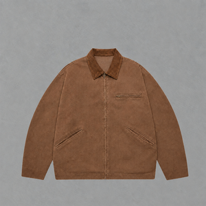 Customized OEM Cleanfit Washed Distressed DUCK Canvas Waterproof Heated Breathable Quick Dry Winter Solid Vintage Front - Product Image 1