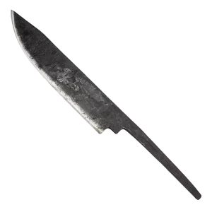 Hoja de cuchillo de acero forjado negro con filo afilado y espiga estrecha para la fabricación de mangos personalizados y proyectos de artesanía - Product Image 1