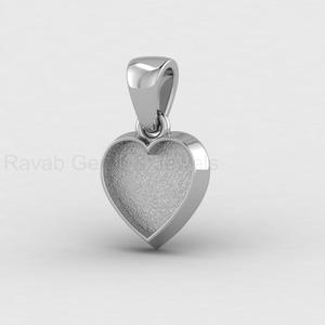 <b>Solid</b> 925 Sterling <b>Silver</b> 14K Gold Plated 10mm Heart Blank Bezel Setting Charm Pendant Cabochon DIY Resin Ashes Jewelry Findings - Product Image 4