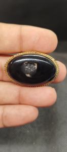 Pendentifs rainurés en pierres naturelles mélangées de qualité AAAAA, breloques en pierres de Druzy noir et laiton - Product Image 2