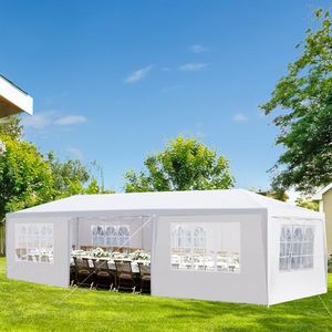 Pergola a 7 Lati in Ferro con Telo in PE e Tubi a Spirale 3x9m per Matrimoni ed Eventi - Product Image 2