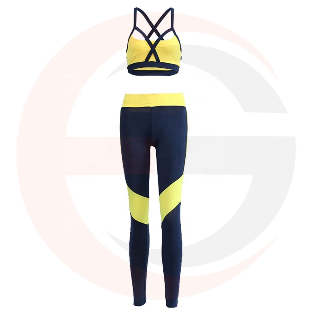 Women's Custom Logo Fitness Yoga Set XL Long Sleeves Windproof Leggings 2-Piece Wear Breathable Sustainable Quick