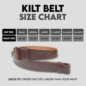 Cinturones Tradicionales Escoceses de Tartán Marrón Liso, 100% Cuero de Alta Calidad, Cinturones para Kilt Highlanders, OEM ODM - Product Image 4