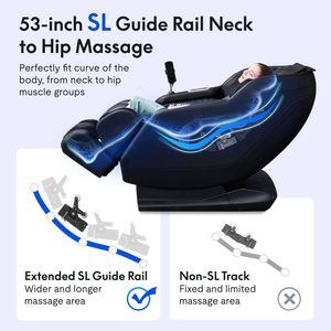 <b>Zero</b> <b>Gravity</b> SL-Track Shiatsu Massage Recliner <b>Chair</b> Full Body Body Scan Airbags & Deep Yoga Foot Rollers SL-Track Massage <b>Chair</b> - Product Image 4