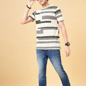 Camiseta de Verano para Hombre, Lisa, de Manga Corta, Transpirable, Ligera, 100% Algodón, Color Sólido, Informal, para Hombre Europeo - Product Image 5