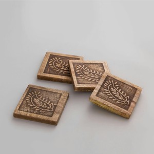 New Arrival Design Mango Wood Coaster Wooden Coaster Solid Wood Coaster Acacia Wood Coaster Place Mats at very low factory Price - Product Image 1