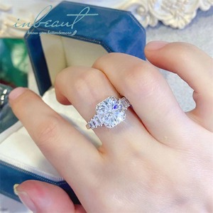 Nouvelle Arrivée Bague en Argent 925 avec Moissanite Couleur D de 3 Carats, Coupe Brillante Originale, Testée et Approuvée, pour Femme, Bijoux Fins de Mariage - Product Image 3
