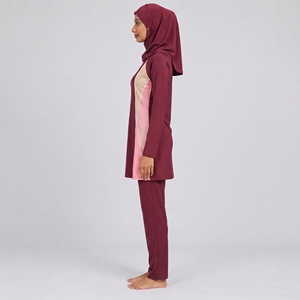 Ensemble Burkini 3 Pièces Modeste Imprimé Carreaux, Séchage Rapide, Léger et Respirant – Meilleures Ventes en Gros - Product Image 5