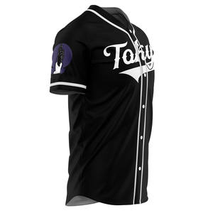 Maillot de baseball personnalisé imprimé avec nom et numéro, deux boutons, personnalisable pour hommes, femmes et jeunes, respirant, en polyester - Product Image 3