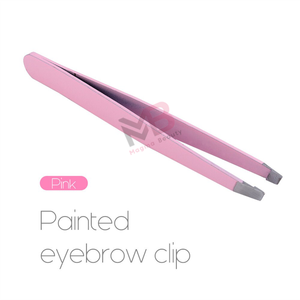 Pince à épiler pour sourcils et cils, outil de beauté pour l'épilation, en acier inoxydable, outil de maquillage à pointe inclinée, certifié CE - Product Image 3