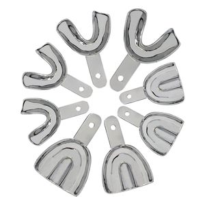 Juego Profesional de 10 Bandejas Metálicas para Impresiones Dentales |   Kit de Bandejas Perforadas de Acero Inoxidable (XS, S, M, L, XL) - Product Image 5