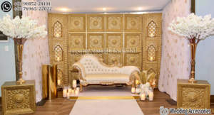 Paneles Decorativos Dorados para Recepción de Boda, Aspecto Radiante, Marco Dorado para Decoración de Escenario, Inspiración Marroquí - Product Image 5