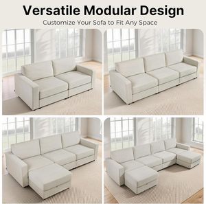 Sofá en Forma de L de 3 Plazas Tapizado de Lujo Estilo Mid-Century Personalizado con Reposabrazos de Madera para Muebles de Salón de Hotel - Product Image 6