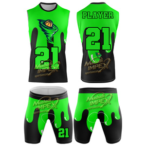Anti-Bacterial Breathable Quick Dry Anti-UV Custom Team Name 7v7 American Football Sublimated Printed <b>Compression</b> Uniform - Product Image 2
