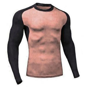 Rashguard personnalisé de qualité supérieure pour hommes, vente en gros, polyester, manches longues, UPF50+, BJJ, surf, plongée - Product Image 4