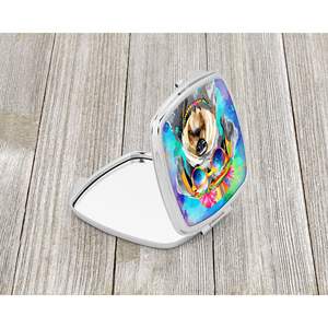 Schnauzer Hippie Dawg miroir de maquillage à main pliant compact cadeau de voyage décoratif pour femmes et filles de poche - Product Image 2