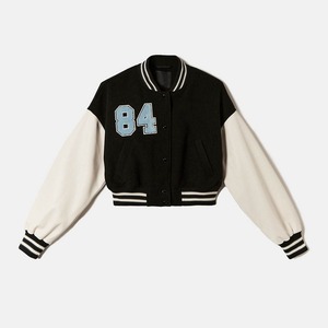 Chaqueta Universitaria Personalizada con Logotipo OEM para Mujer, Chaqueta Varsity de Poliéster/Algodón, Estilo Universitario, Forro Suave, Chaqueta Letterman, Precio Bajo - Product Image 4