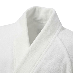 Robe longue en tissu éponge pour femmes, manches longues, col en V, couleur unie, 100% coton, style classique, lavable en machine, vêtements d'automne - Product Image 2