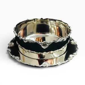 Assiettes et bols en métal argenté poli pour chocolat, accessoires de chocolat personnalisables, fabricant, tailles et couleurs sur mesure disponibles - Product Image 1