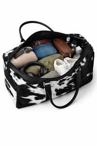 กระเป๋าหนังแท้ทรงดัฟเฟิล ทำมือ ปิดซิป พกพาสะดวก สำหรับเดินทางท่องเที่ยว สไตล์วินเทจ ความจุขนาดใหญ่ รุ่น LHDB-0058 - Product Image 2