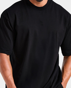 Camiseta Negra Extra Grande para Hombre, Talla XXL, Manga Corta, Cuello Redondo, 100% Algodón Jersey, Estilo Casual, Diseño Liso, Precio Económico, MOQ Bajo - Product Image 3
