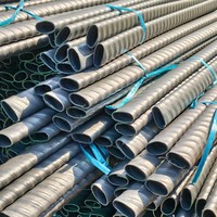 Tuyau ondulé en plastique noir haute résistance SYD 1860Mpa, matériau de construction circulaire plat permanent, vente chaude