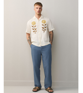 Pantalones de Hombre de Mezcla de Lino y Algodón, Corte Recto, Estilo Chino Clásico, Transpirables, de Secado Rápido, Ecológicos, Ligeros para Verano, Naturales - Product Image 4