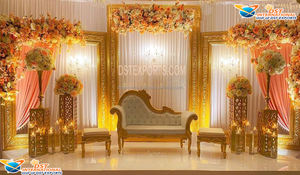 Floral Carved Frp <b>Frame</b> for Wedding Stage Low Budget Wedding Stage <b>Backdrop</b> <b>Frame</b> Indian Wedding Reception Stage <b>Backdrop</b> <b>Frame</b> - Product Image 4
