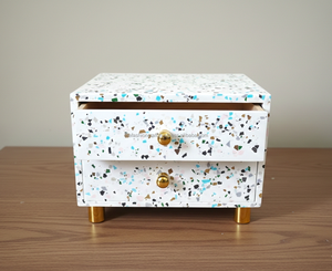 Cómoda Moderna de Resina con Incrustaciones de Lujo, Portátil, para Dormitorio, Sala de Estar, Oficina en Casa, Hotel, Aplicaciones de Comedor al Aire Libre - Product Image 3