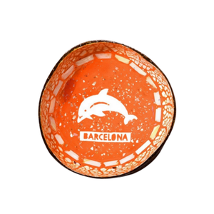 Nuevo diseño, colorido cuenco de concha de coco con incrustaciones de capiz, hecho a mano por fabricantes vietnamitas, producción en masa a bajo costo. - Product Image 2