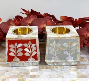 Juego de quemadores de incienso aromáticos ecológicos y duraderos con incrustaciones de nácar indio, juego de regalo portátil de blossom craft india - Product Image 5
