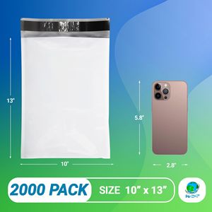 Paquete de 2000 Sobres de Polipropileno Blancos de 10 x 13 Pulgadas, Bolsas de Envío Autosellables para Ropa, Bolsas de Plástico Elásticas e Impermeables - Product Image 2