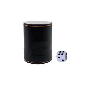High-Quality ODM Custom Logo Dice <b>Cup</b> Set of Cylindrical <b>Shaker</b> <b>Cups</b> for Backgammon Made from Handmade Genuine Leather - Product Image 3
