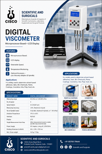 Digital Rotary Viscometer CISCO CISCO-4709 LCD Display Microprocessor Based Selectable <b>Speed</b> Temperature Monitoring <b>Paint</b> Ink - Product Image 3