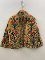 Veste en velours brodée Suzani pour femme, faite à la main, style bohème, courte, à motifs floraux, idéale pour les festivals, veste de créateur, très vendue