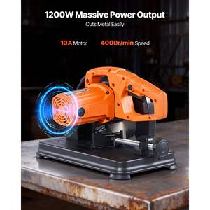 7-1/4 Stainless Steel Cold Cut Blade <b>Chop</b> Saw 1200 W Motor 4000 R/min Speed 0-45 Degrees Adjustable Cutting Band Saw <b>Machines</b> - Product Image 2