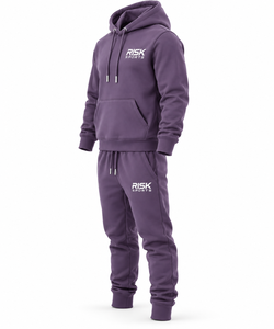 Ensemble jogging et sweat à capuche en molleton 100 % coton tricoté uni pour homme – Idéal pour l'hiver et les tenues décontractées - Product Image 3