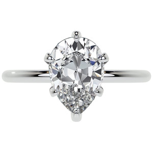 18k Natural Diamond <b>Ring</b> Woman Fashion <b>Ring</b> 1.5mm Petite Pear Lab Grown Diamond Solitaire <b>Ring</b> For Women And Girls Wear In Party - Product Image 1