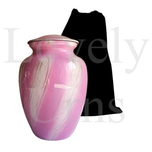 Pink Swirl Cremation Urn <b>Memorial</b> Ash Container Elegant <b>Keepsake</b> Funeral Premium Quality Durable Spiritual Remembrance - Product Image 4