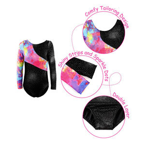 Uniforme de Gimnasia Acrobática de Diseño Personalizado en Oferta, en Múltiples Colores para Niñas, Ropa de Actuación Escénica de Spandex/Poliéster - Product Image 4